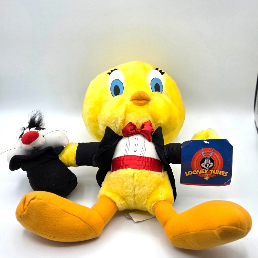Tweety‎ Bird Plush and Sylvester  Original Looney Tunes 1998 VTG NEW WITH TAGS